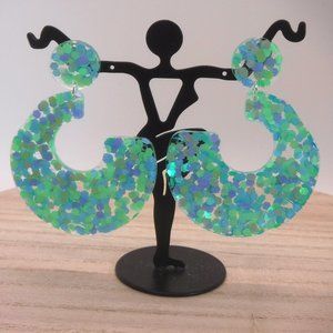 Earrings Resin w/ Chunky Glitter Studs